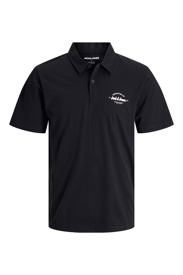 Jack & Jones Polo regular fit em algod&atilde;o preto