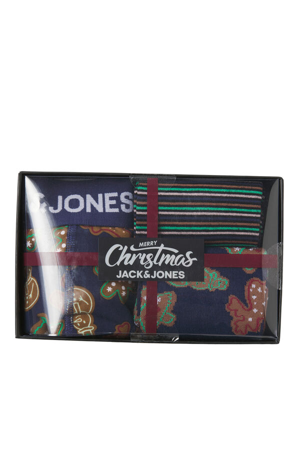 Jack & Jones Junior Set navide&ntilde;o ropa interior azul