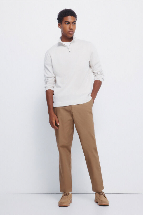 Springfield Camisola Milano com fecho-&eacute;clair cru