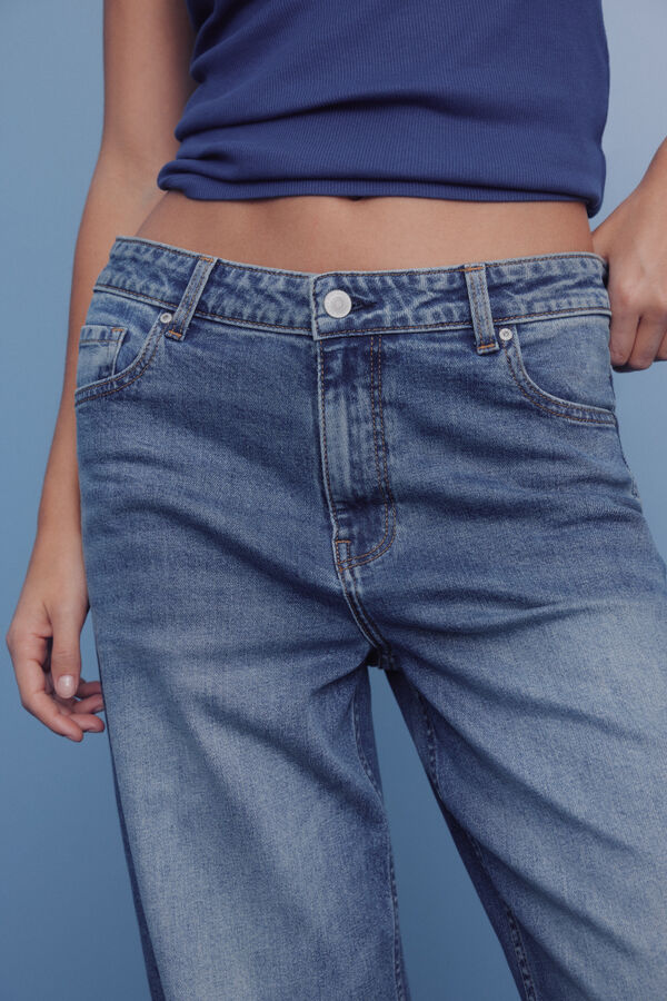 Springfield Cal&ccedil;a jeans super larga e confort&aacute;vel azul