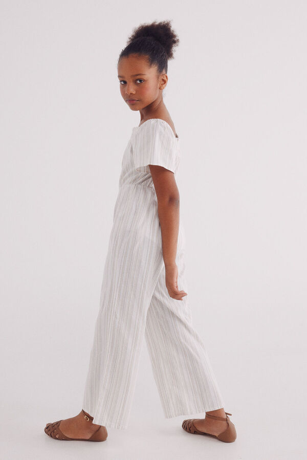 Springfield Kids Mono lino rayas ni&ntilde;a blanco