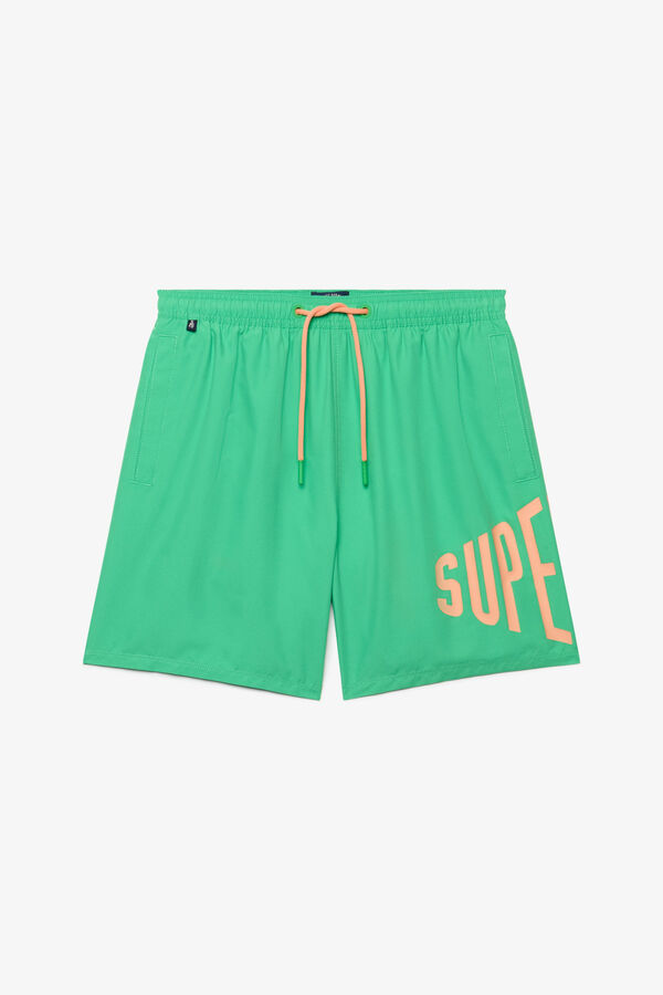 Superdry Ba&ntilde;ador con logo verde
