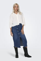 JDY Falda midi vaquera azul