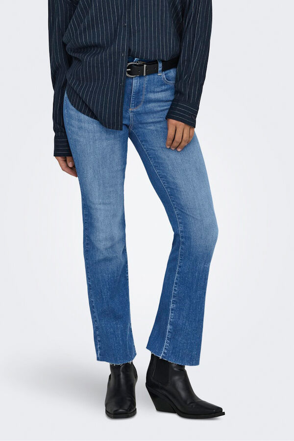 Only Jeans flared crop azul