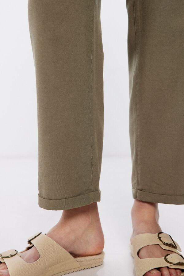 Springfield Cal&ccedil;as jogger algod&atilde;o lyocell bege