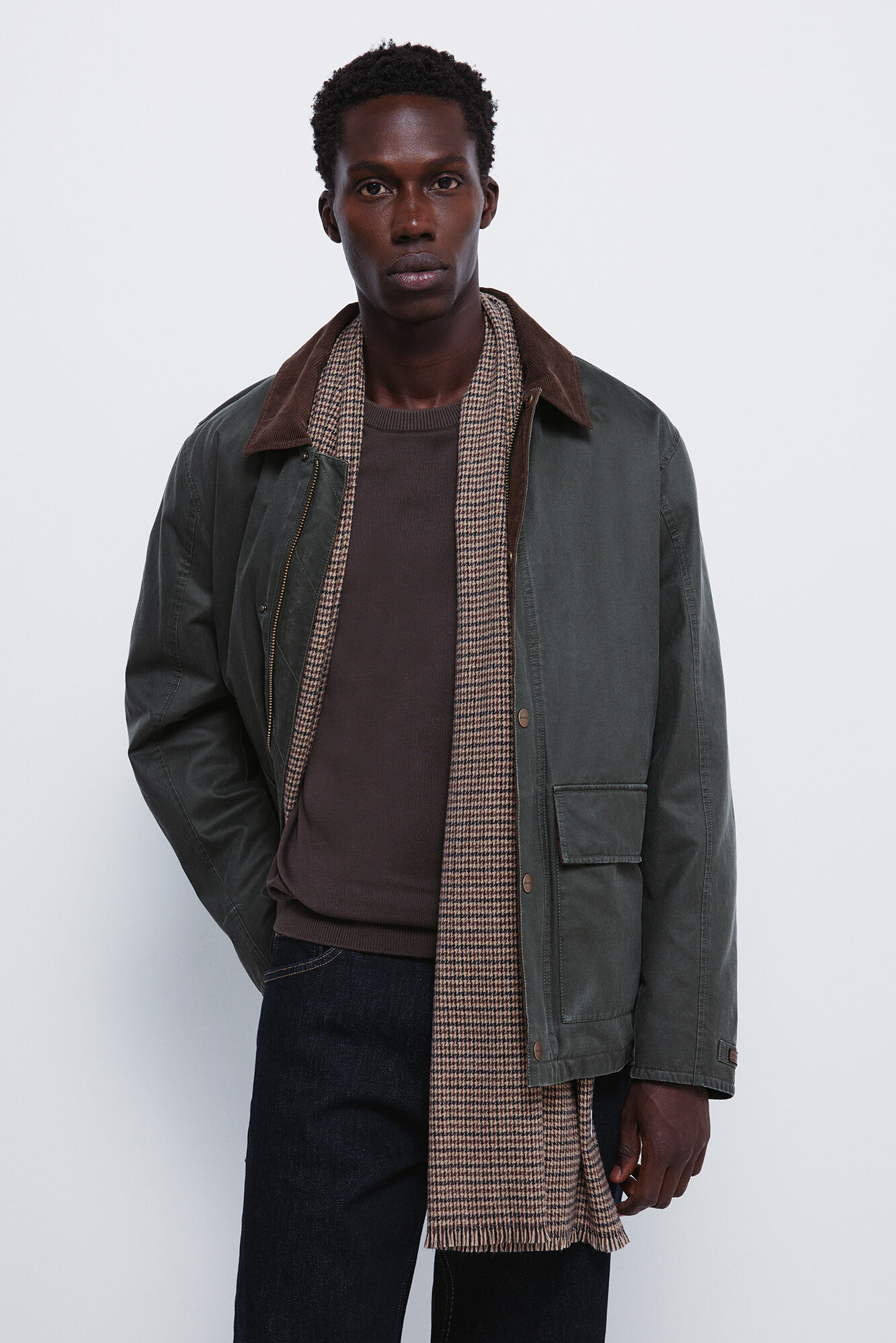 Springfield Parka corta cuello pana