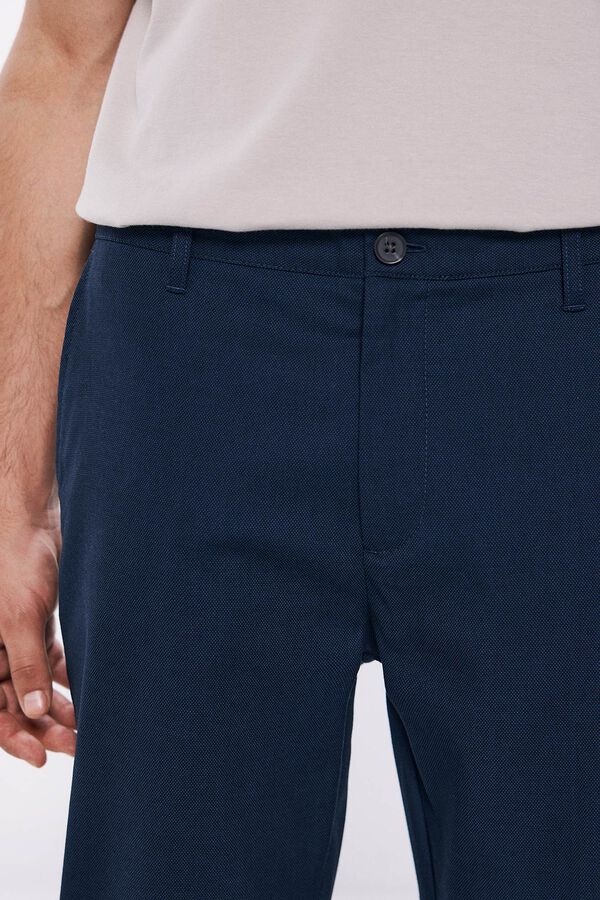 Springfield Pantalón chino vestir comfort slim fit azul