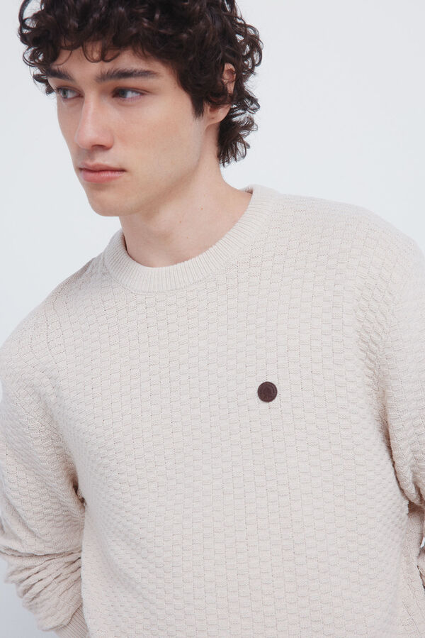 Springfield Camisola estrutura Natal bege