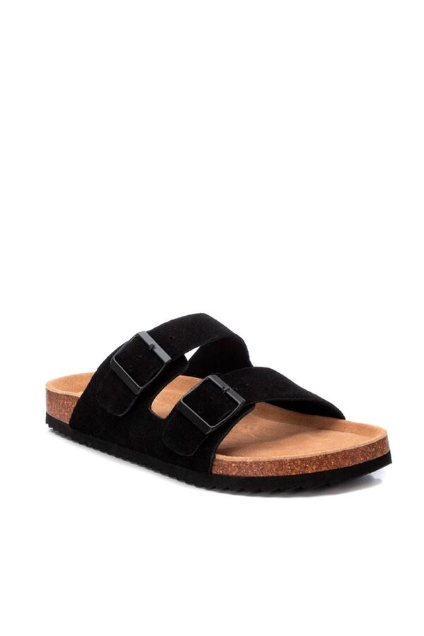 XTI Sand&aacute;lia para homem preto