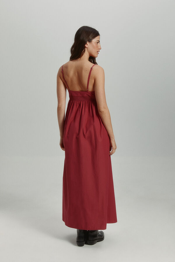 Only Vestido de al&ccedil;as comprido rosa