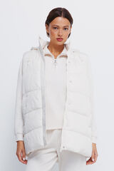 Springfield Colete com capuz em poli&eacute;ster reciclado branco