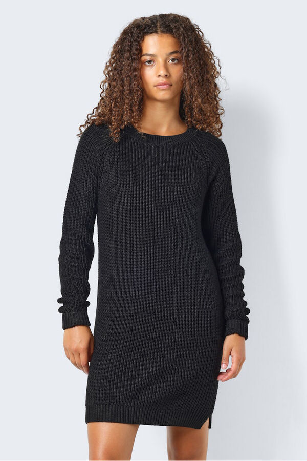 Noisy May Vestido curto de malha  preto