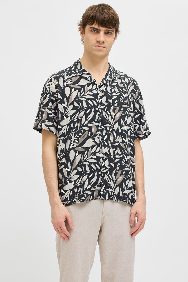 JJ REBEL Camisa de mangas curta com ajuste confortável  preto