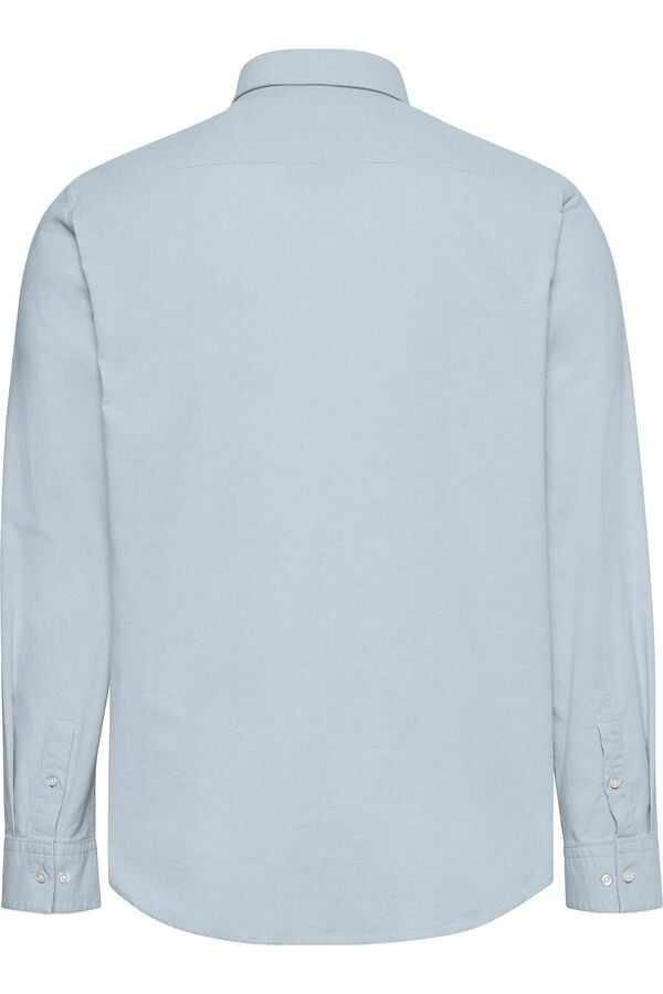 Calvin Klein Camisa cl&aacute;ssica em Oxford azul
