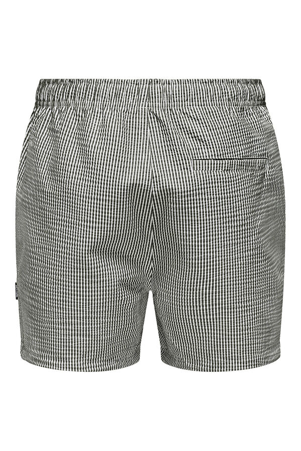 Only & Sons Junior Cal&ccedil;&otilde;es de banho riscas cinzento