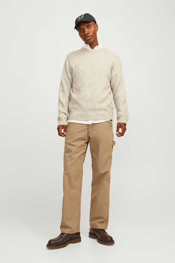 Jack & Jones Pantalón pierna ancha nude