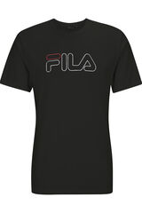 Fila Camiseta masculina de manga curta com gola redonda preto