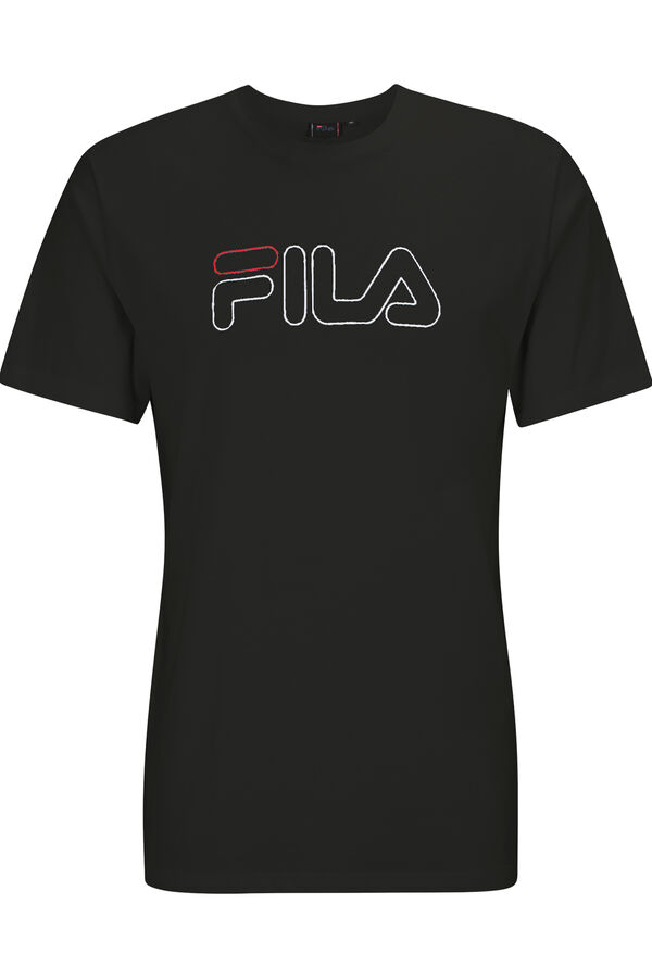 Fila Camiseta masculina de manga curta com gola redonda preto