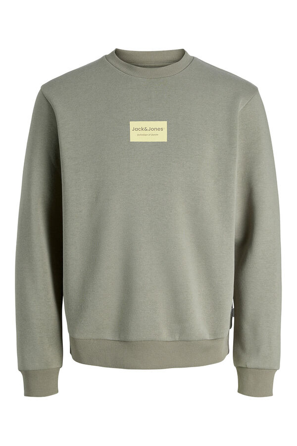 Jack & Jones Sweatshirt gola redonda em felpa verde