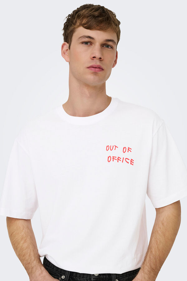 Only & Sons T-shirt de manga curta branco