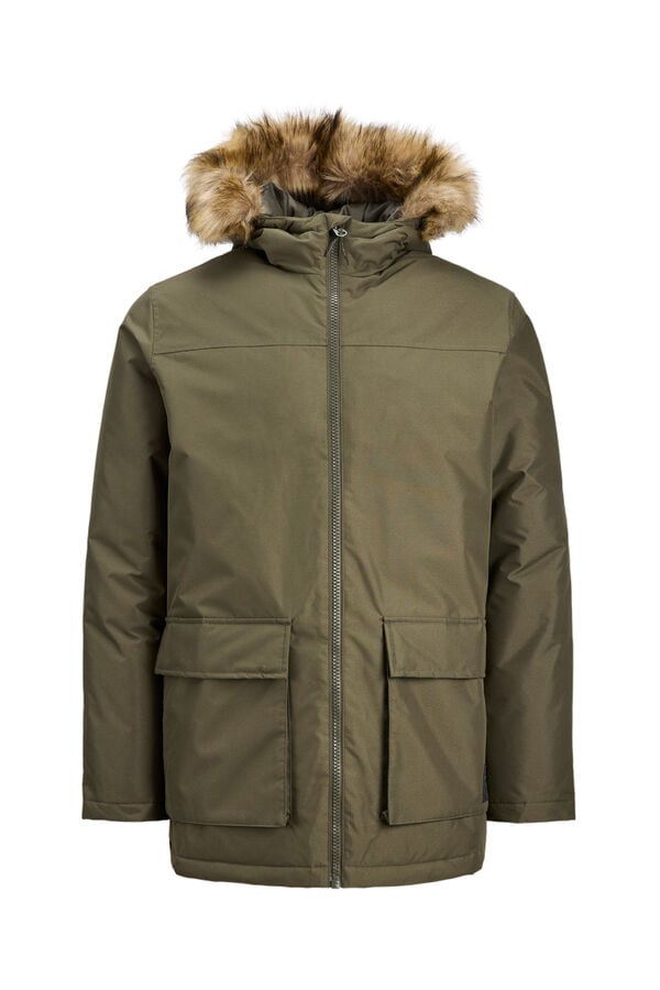 JJ REBEL Parka capucha pelo verde