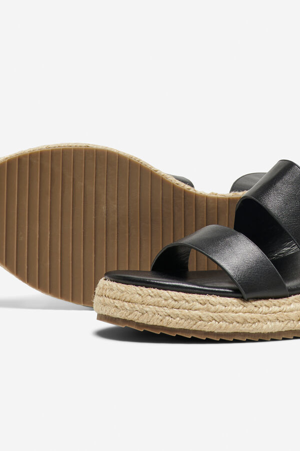 Only Sandalia plataforma esparto negro