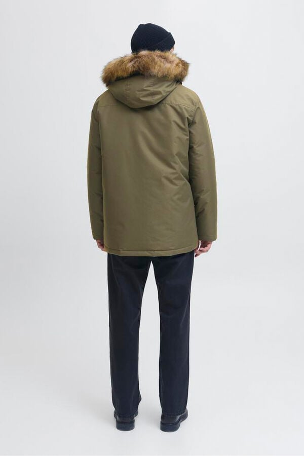 JJ REBEL Parka capucha pelo verde