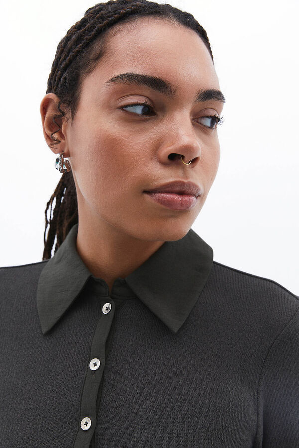 Oxxo Vestido mini botones gris