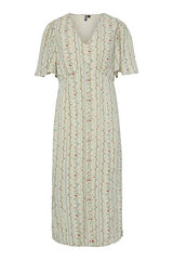 Pieces Vestido midi floral cinzento