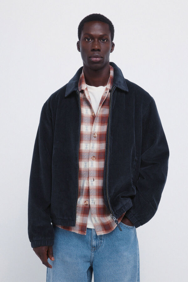 Springfield Sobrecamisa cuadros &eacute;tnicos overshirt naranja