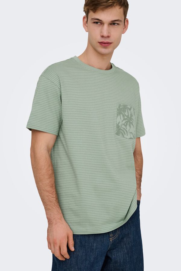 Only & Sons T-shirt de manga curta verde