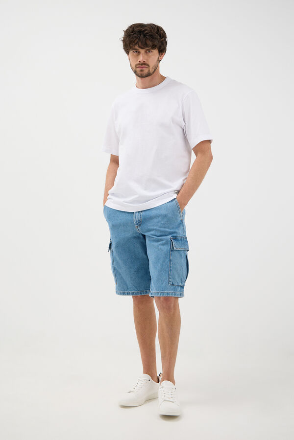 Jack & Jones Bermuda denim cargo azul