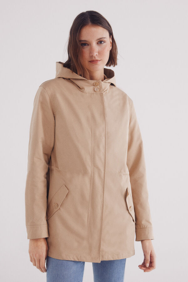 Springfield Parka capucha 2 en 1 beige