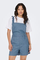 Only Macacão curto tencel azul