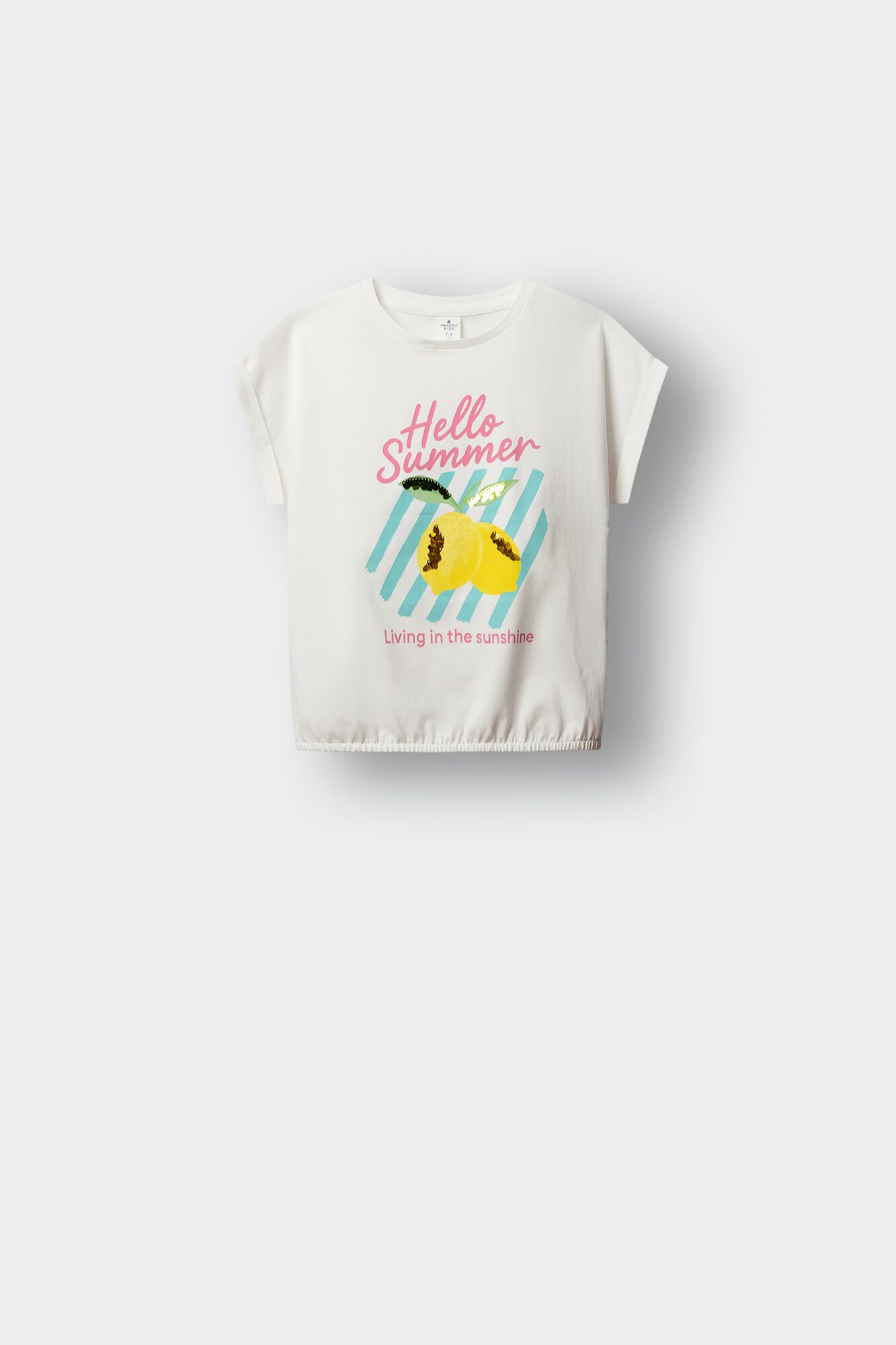 Springfield Kids Camiseta manga corta lentejuelas lim&oacute;n ni&ntilde;a