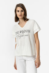 Tiffosi T-shirt com Texto Frontal e Apliques branco