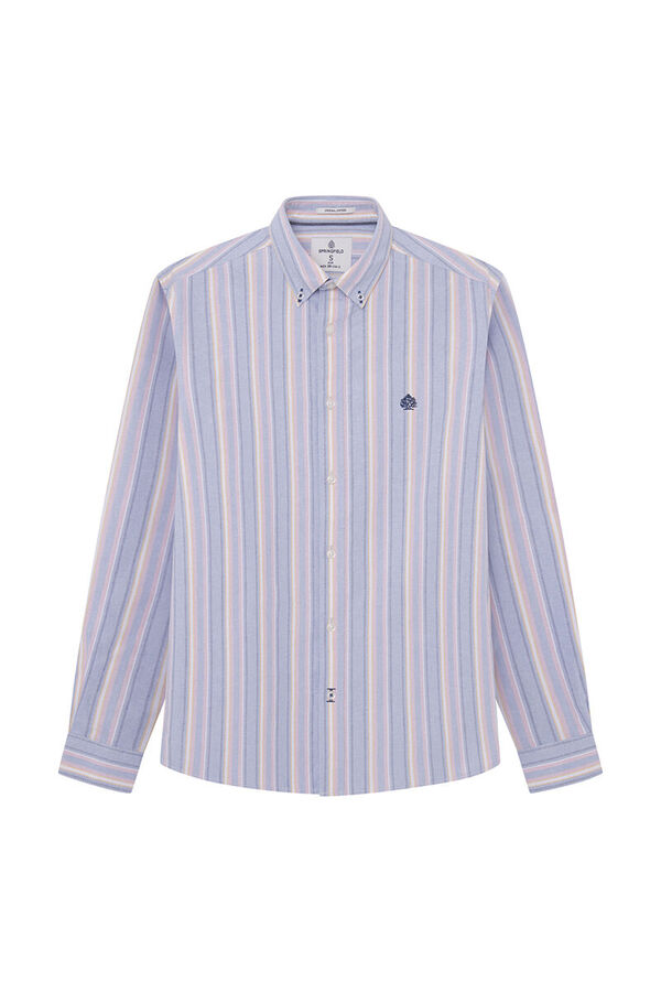 Springfield Camisa polo oxford riscas rosa