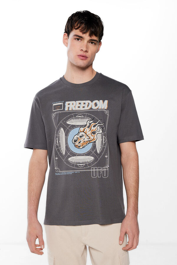 Springfield Camiseta freedom gris