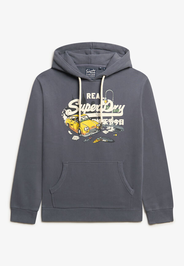 Superdry Sudadera Con Capucha Gr&aacute;fica gris