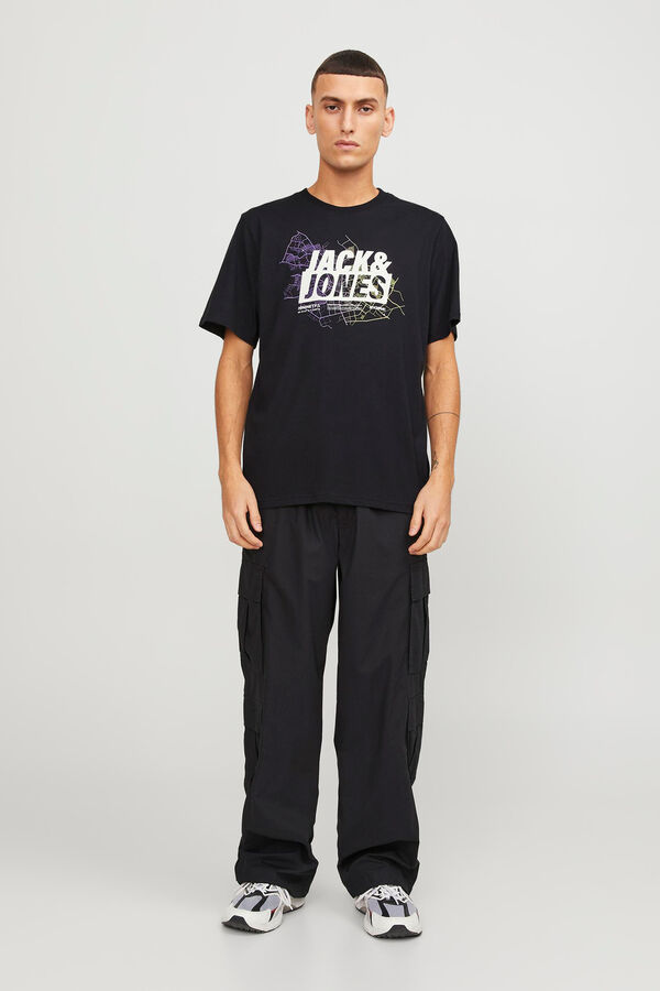 Jack & Jones Sweatshirt print à frente preto