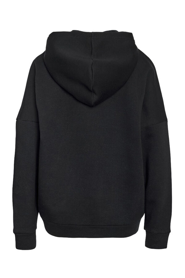Noisy May Sudadera oversize cremallera capucha negro