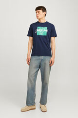 Jack & Jones Camiseta est&aacute;ndar fit azul