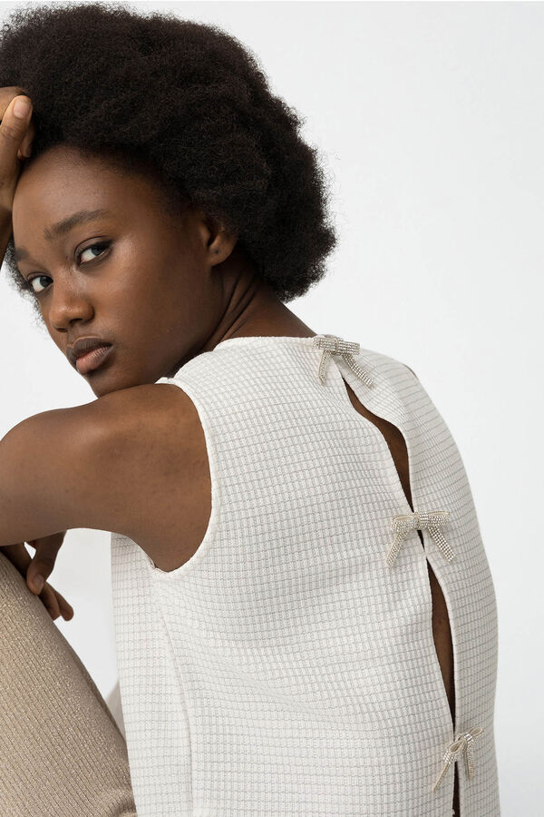 Tiffosi Top texturizado branco