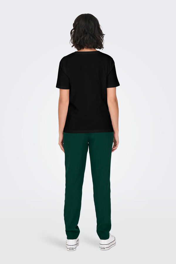 Only Camiseta con dibujo frontal negro