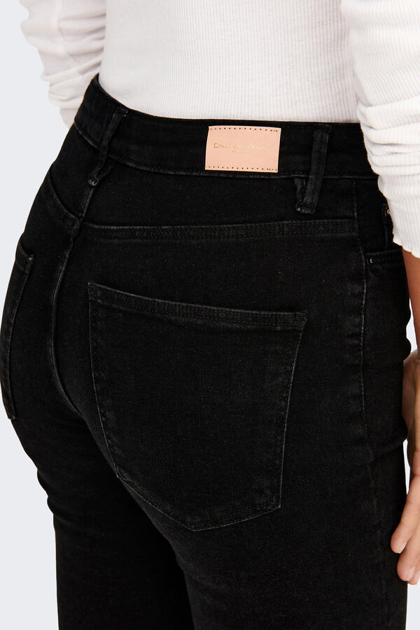Only Jeans Skinny Tiro Alto negro