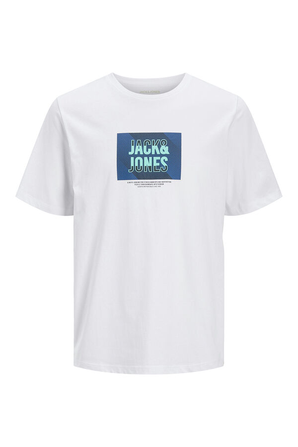 Jack & Jones PLUS Pacote x3 camisetas de ajuste padr&atilde;o azul