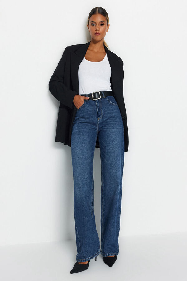Trendyol Jeans regular de mujer azul