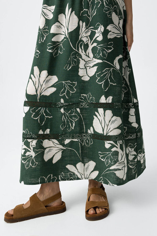 Tiffosi Vestido estampado floral verde