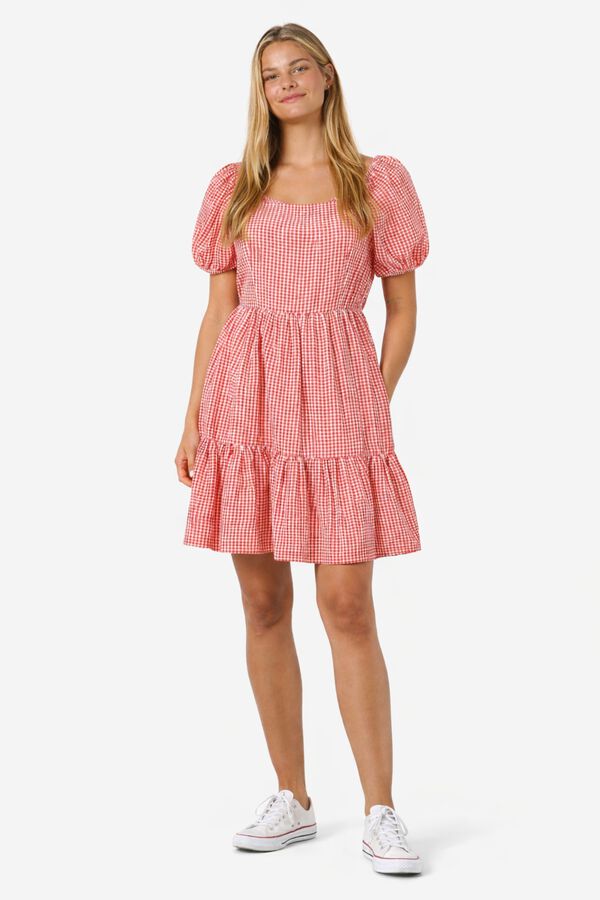 Noisy May Vestido curto com la&ccedil;ada nas costas vermelho