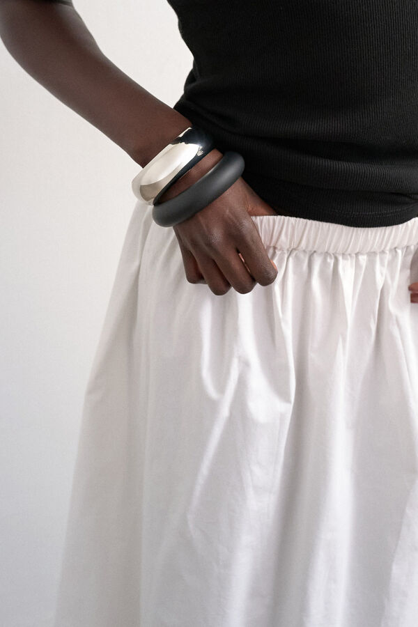 Topshop Falda midi bordado ingl&eacute;s blanco